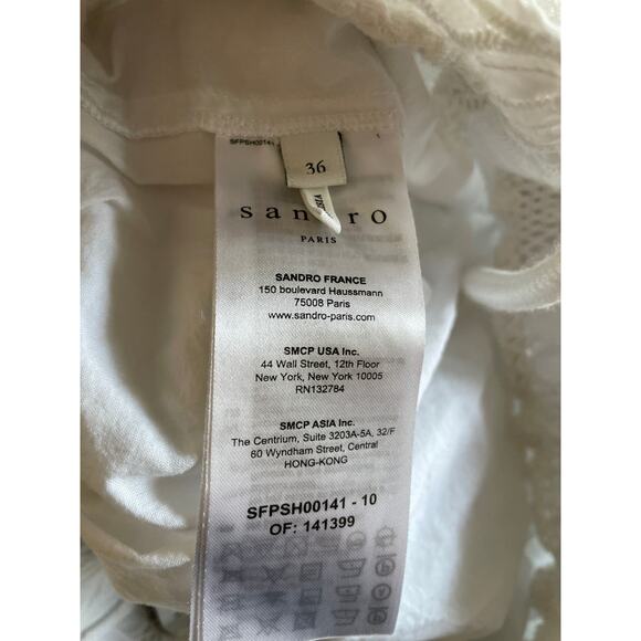 Sandro Adam Embroidered Lace Shorts - Picture 4 of 5